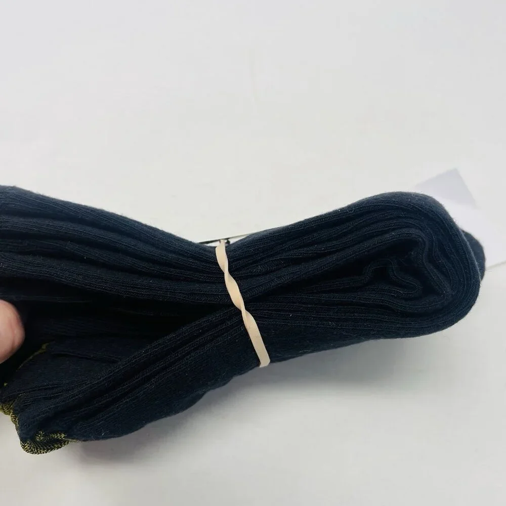 Gold Toe Womens One Size Fits Most 3-Pack Casual Ribbed Crew Socks in Black 2526